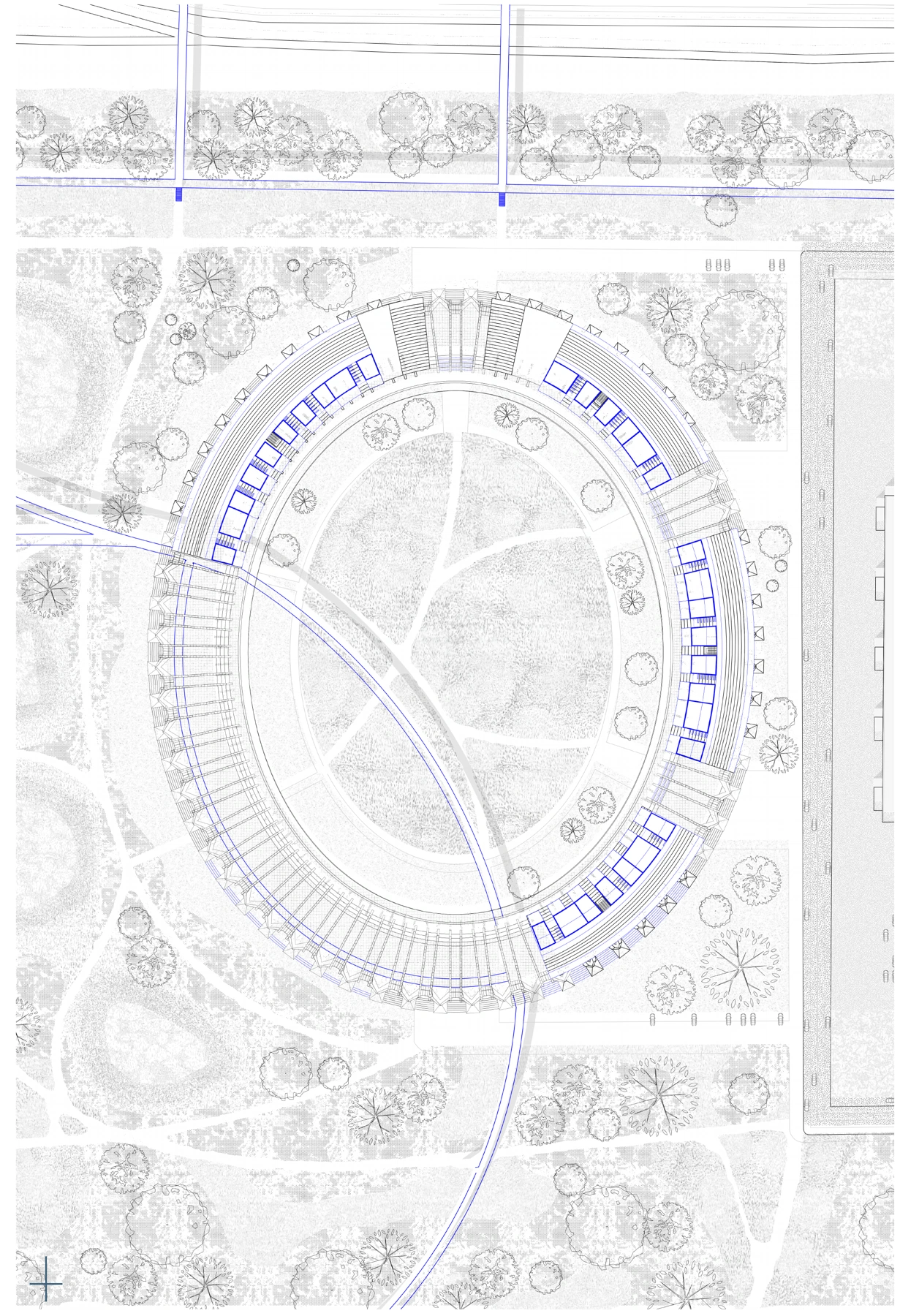Les logements dans l’anneau.