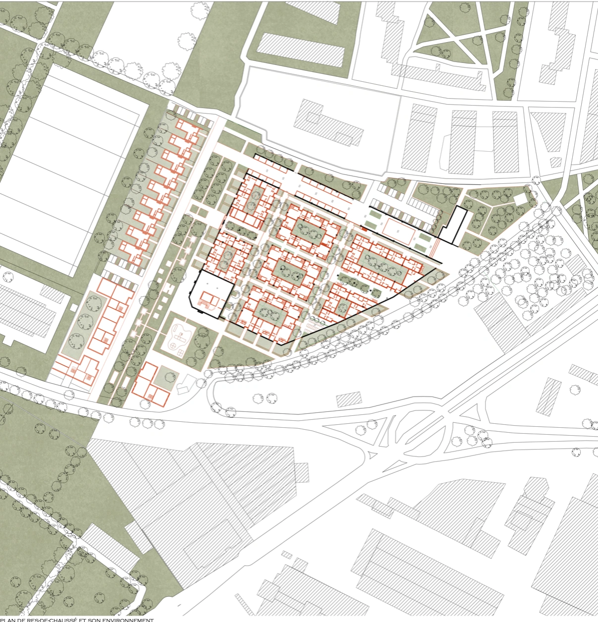 La trame urbaine et le paysage.