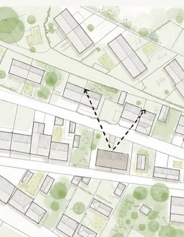 Implantation dans le quartier.